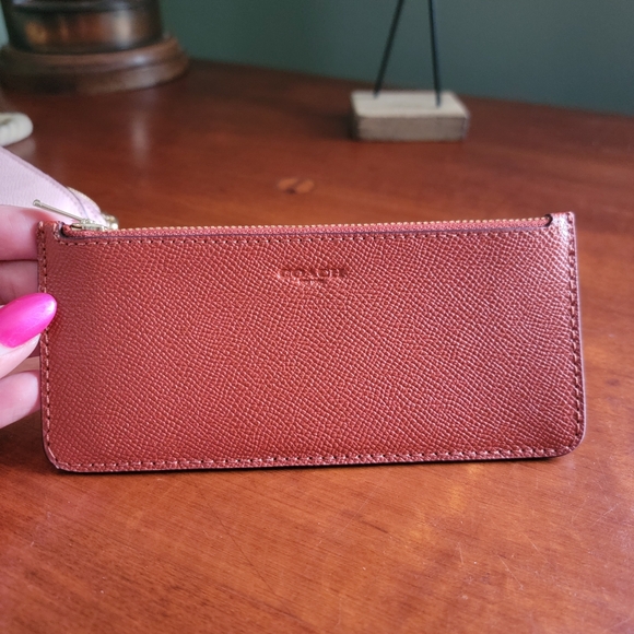 Coach F25967 Colorblock Multifunction Pink Crossgrain Leather Wallet - Picture 11 of 16